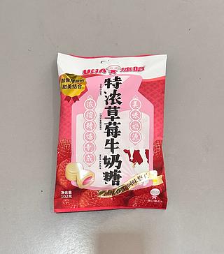 悠哈 特浓草莓牛奶糖 102G
