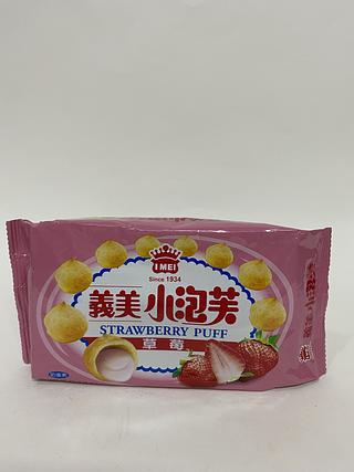 义美小泡芙-草莓57g