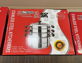 不锈钢三层单底蒸锅30cm
