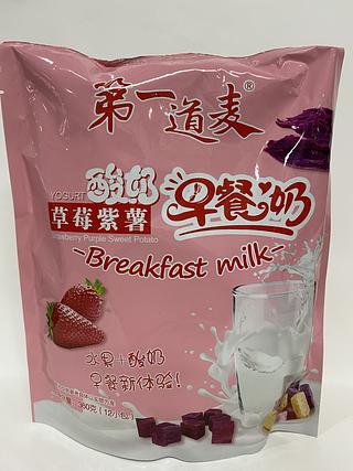 第一道麦酸奶草莓紫薯早餐奶360g