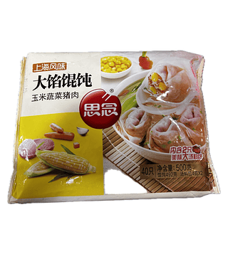 MASSA DE WONTON DE CARNE SUINA E MILHO
